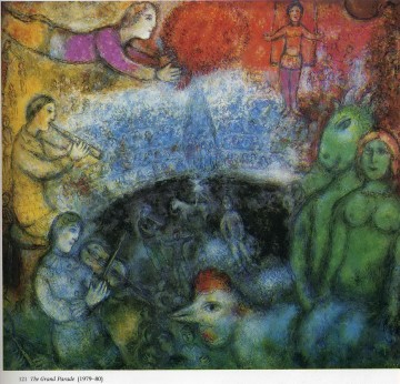 El Gran Desfile contemporáneo de Marc Chagall Pinturas al óleo